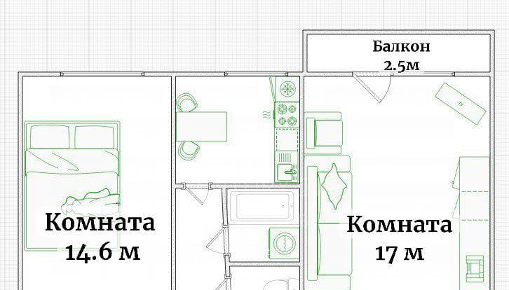 квартира г Лыткарино 7-й квартал 2-й м-н, 4 фото 12