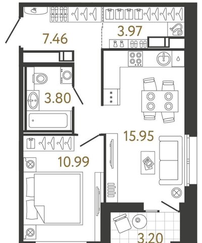 квартира метро Комендантский Проспект дом 2 ЖК Ultra City 3.0 д. 81 фото