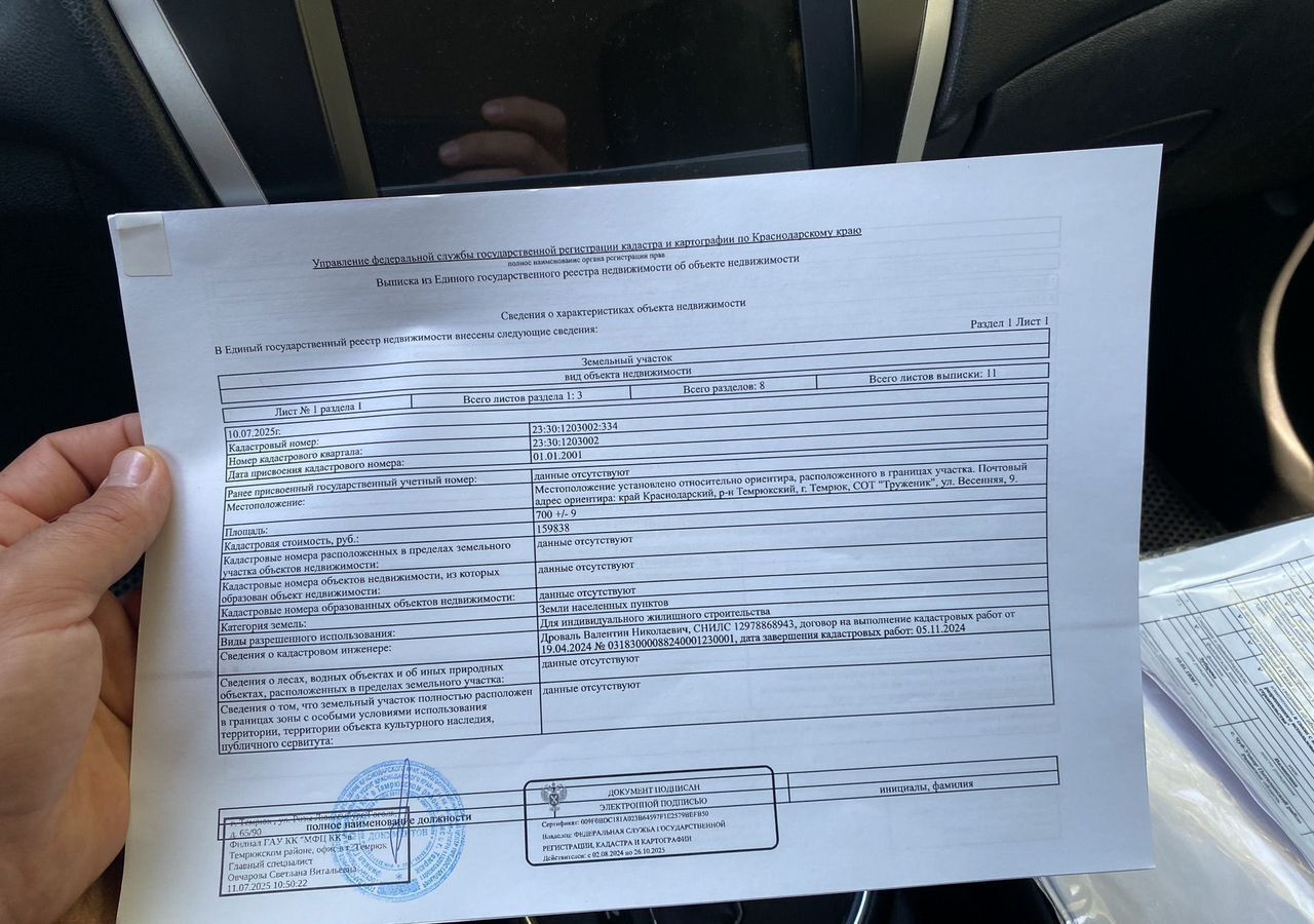 земля р-н Темрюкский г Темрюк СОТ Труженик Темрюкское городское поселение, Весенняя ул., 9 фото 7