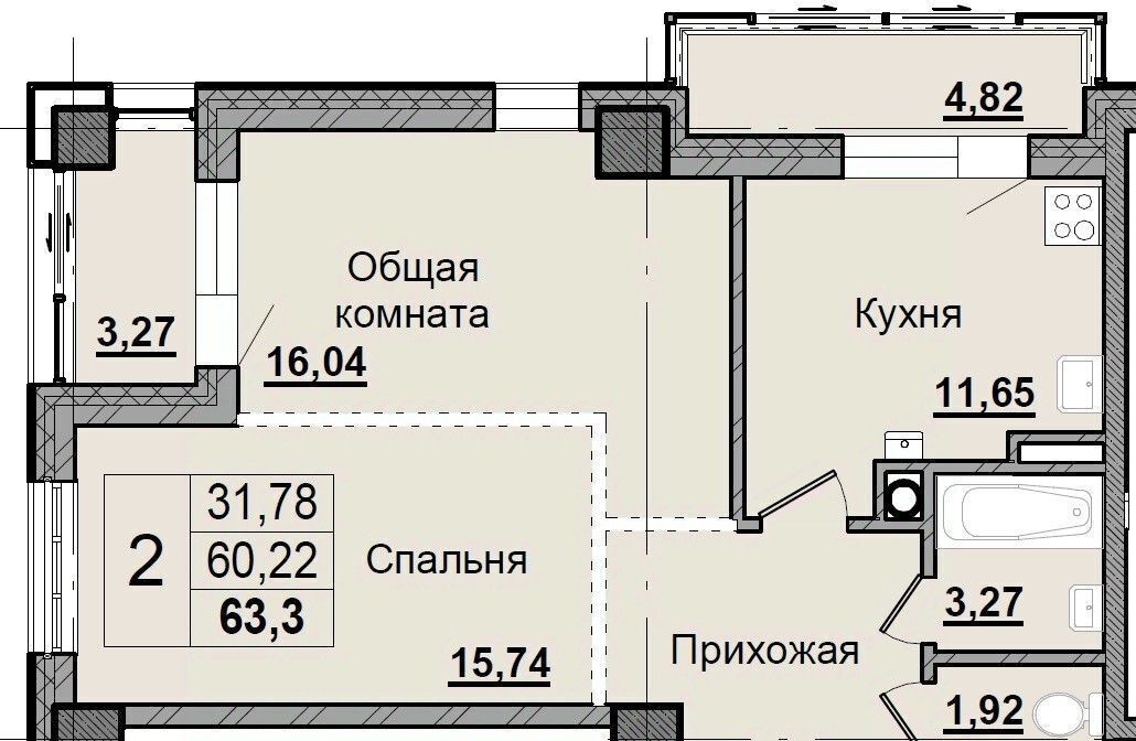 квартира г Якутск пр-кт Михаила Николаева 31/5 ЖК «Алгыс» фото 1