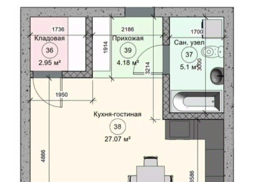 квартира г Владикавказ р-н Иристонский ул Куйбышева 91а фото 5