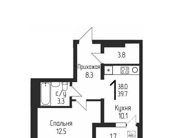 квартира Затон ул Бородинская 19 ЖК «Кузнецовский» м-н фото