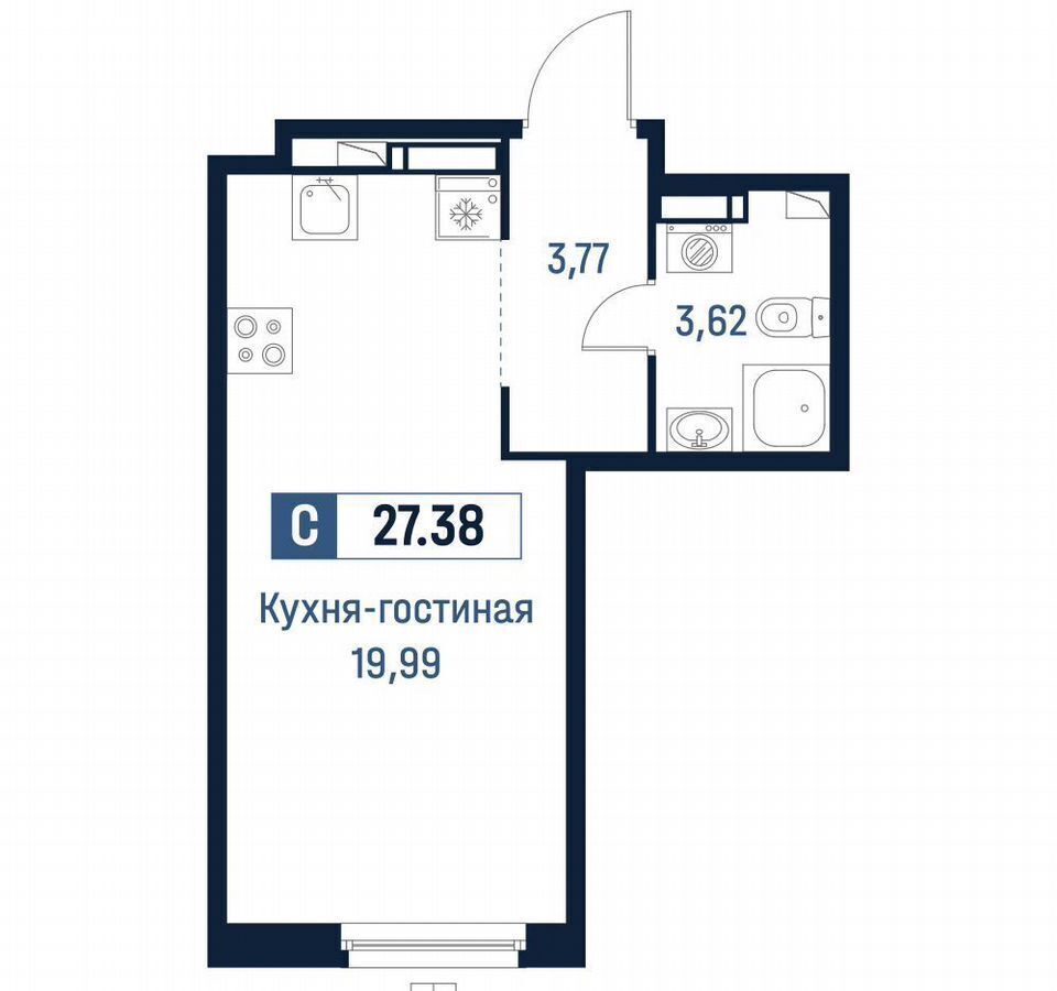 квартира р-н Всеволожский г Мурино ул Романовская 6 ЖК "Максималист" Девяткино, коп. 1 фото 1