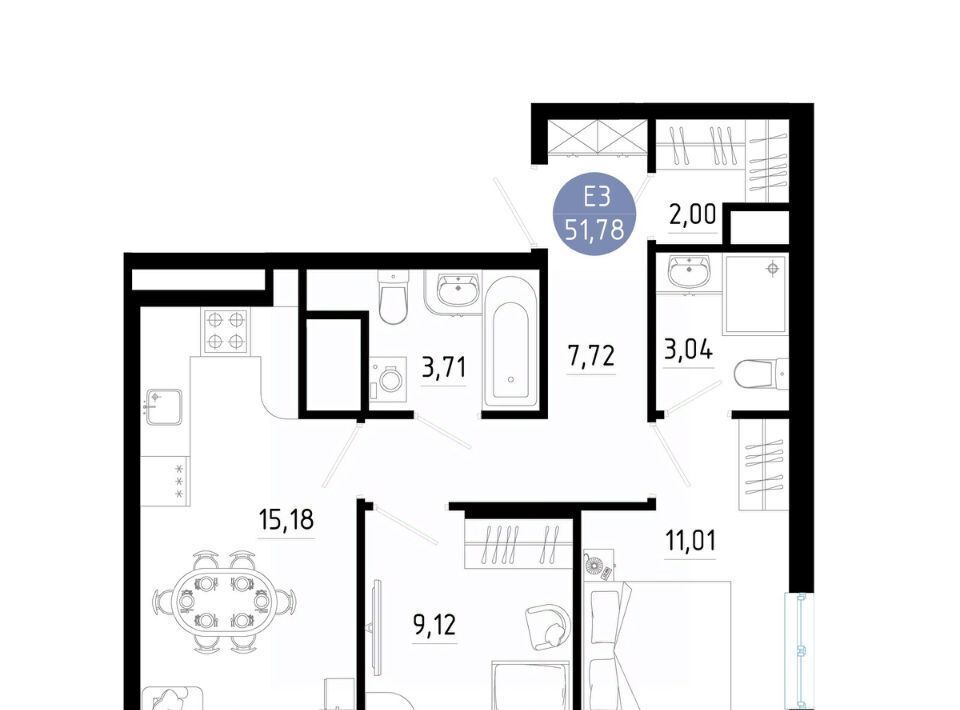 квартира г Рязань р-н Московский 9-10-й кв-л фото 1