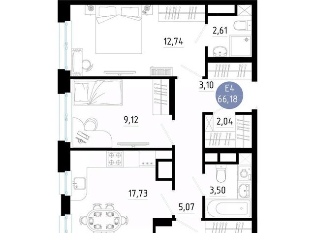 квартира р-н Московский 9-10-й кв-л фото
