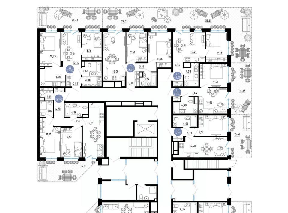 квартира г Рязань р-н Московский 9-10-й кв-л фото 2