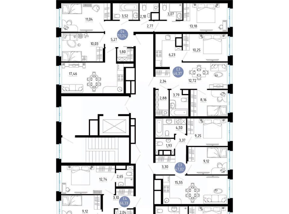 квартира г Рязань р-н Московский 9-10-й кв-л фото 2