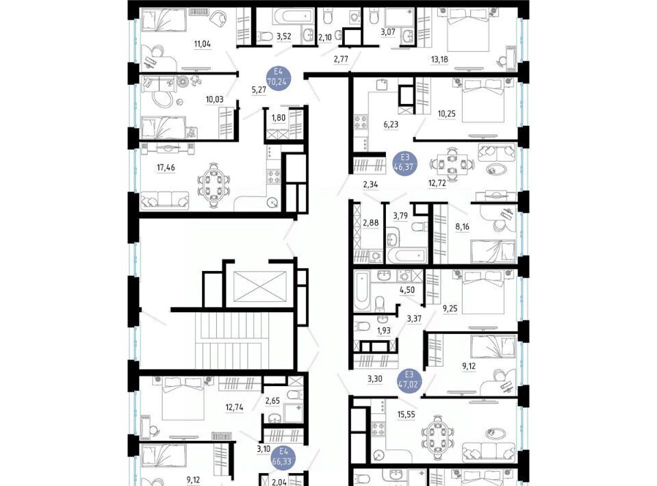 квартира г Рязань р-н Московский 9-10-й кв-л фото 2