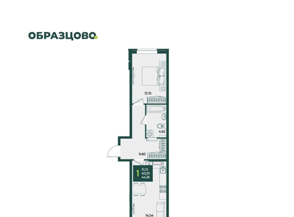 квартира г Краснодар р-н Прикубанский ЖК Образцово фото 1