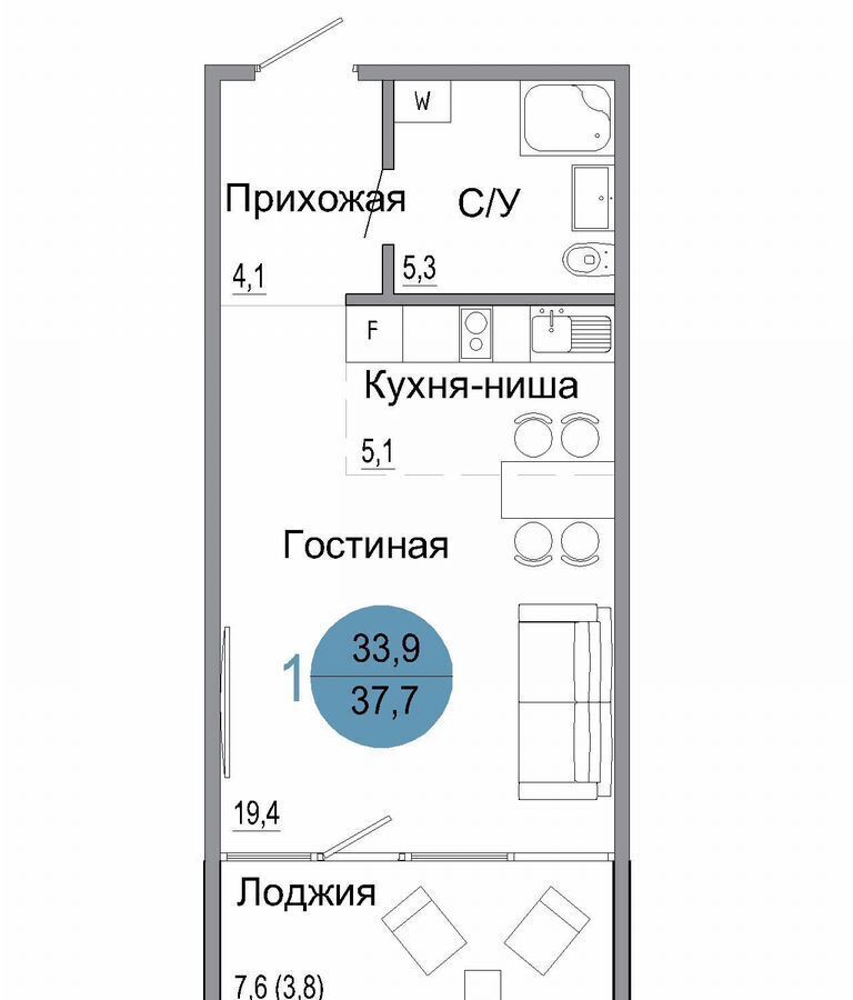 квартира г Керчь ул Колхозная 8 ЖК «Белый город» фото 1