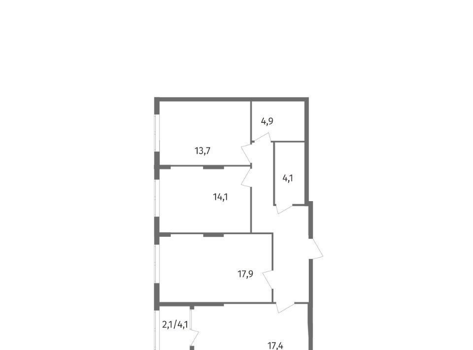 квартира г Калининград р-н Центральный ул Маршала Борзова 107 фото 3