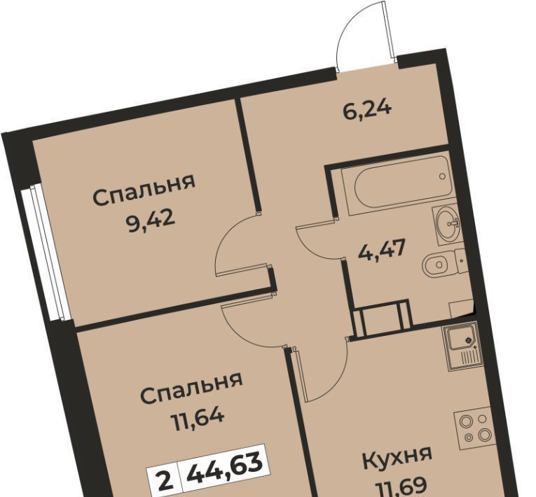 квартира р-н Всеволожский г Мурино пр-кт Авиаторов Балтики 29к/2 Девяткино фото 1