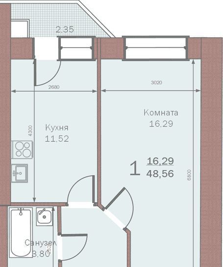 квартира р-н Новомосковский г Новомосковск ул Трудовые Резервы 57к/2 фото 1