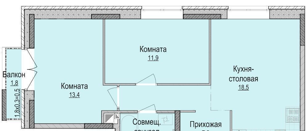 квартира г Ижевск р-н Устиновский Аэропорт ЖК «Хорошо» жилрайон фото 1