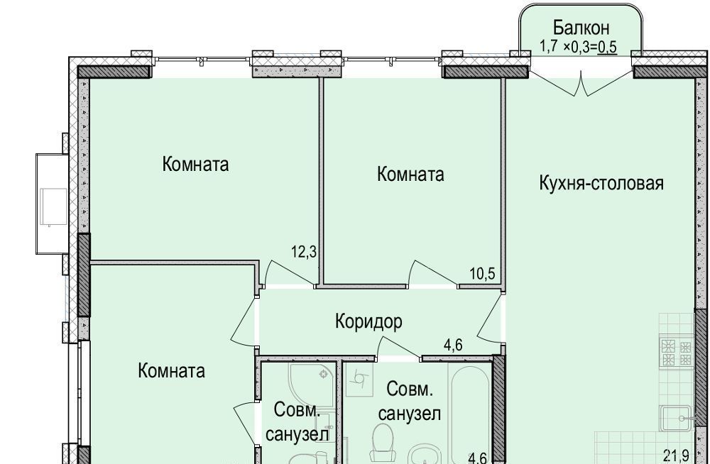 квартира г Ижевск р-н Первомайский ул Красная 118к/1 фото 1