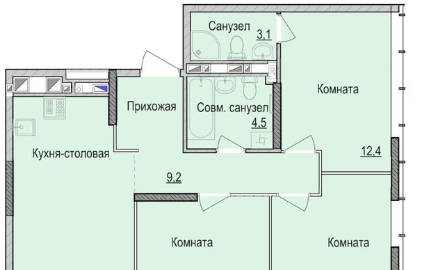 квартира р-н Индустриальный Культбаза жилрайон, 2-й мкр фото