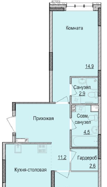 квартира г Ижевск р-н Индустриальный Культбаза ЖК «Утро на Репина» 1 жилрайон, 2-й мкр фото 1