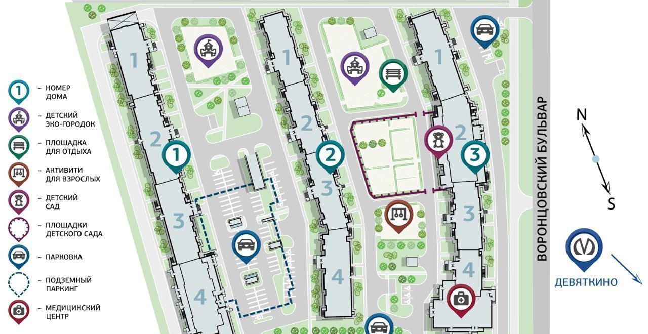 квартира р-н Всеволожский г Мурино б-р Воронцовский 21 Девяткино, корп. 1 фото 15