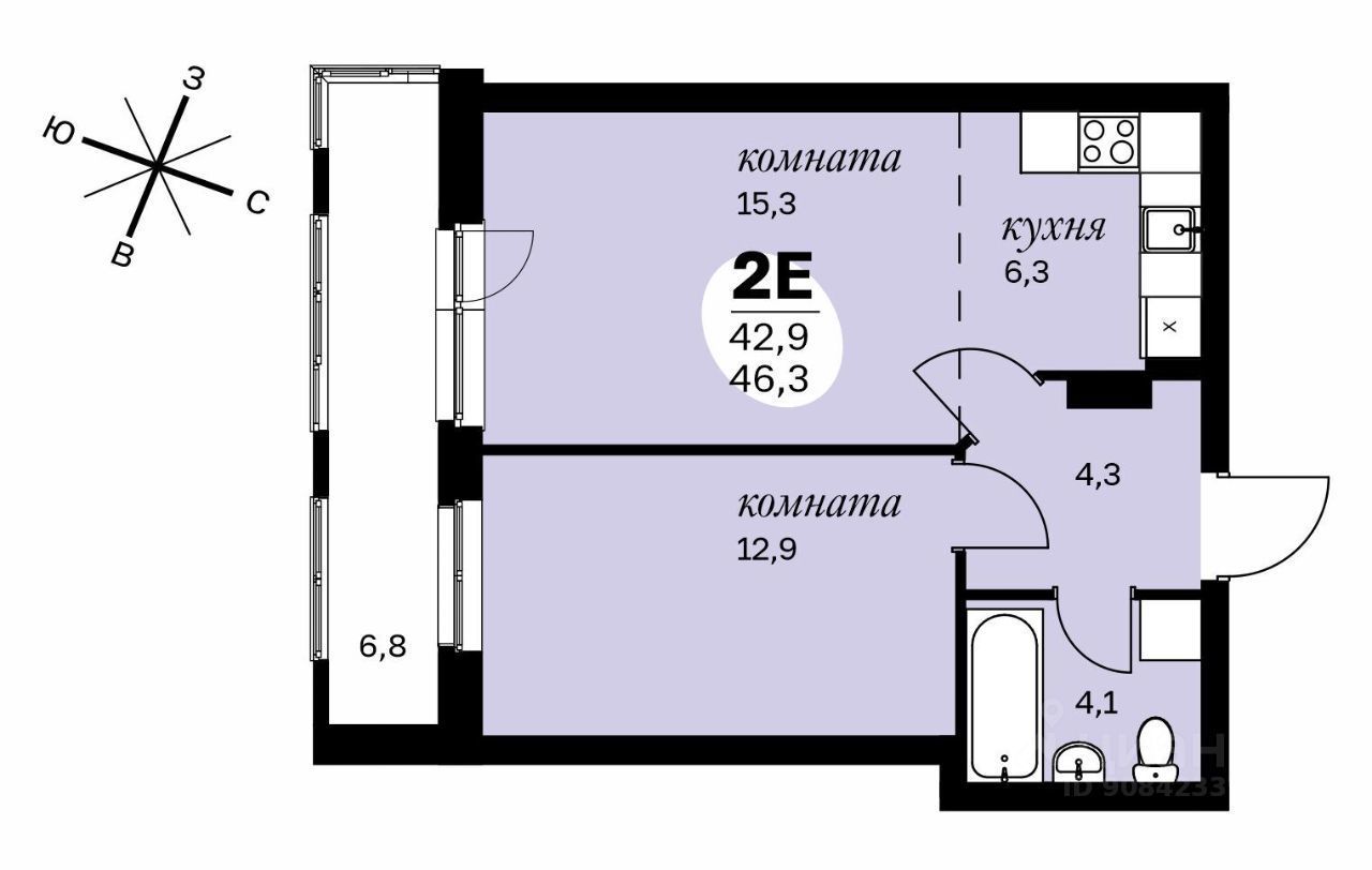 квартира г Пермь р-н Свердловский ул Клары Цеткин 35 фото 1