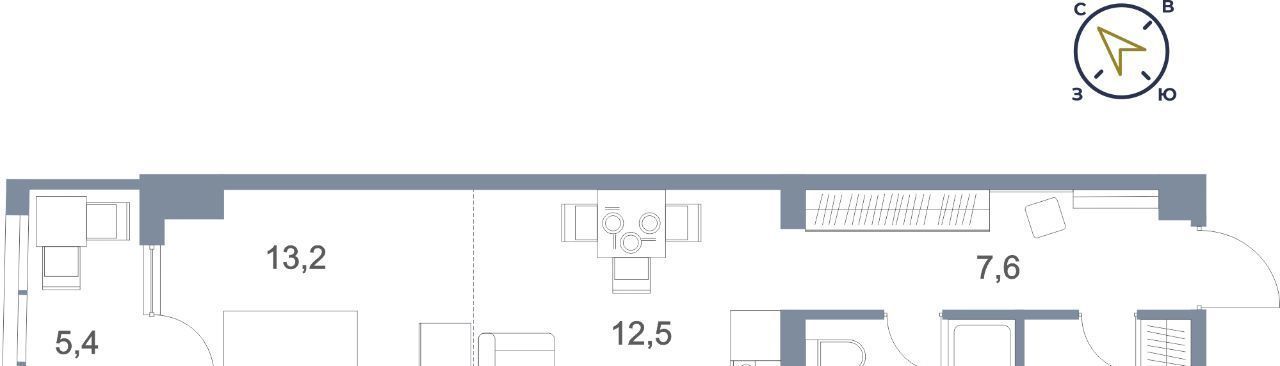 квартира г Сургут тракт Югорский 43 27А фото 2
