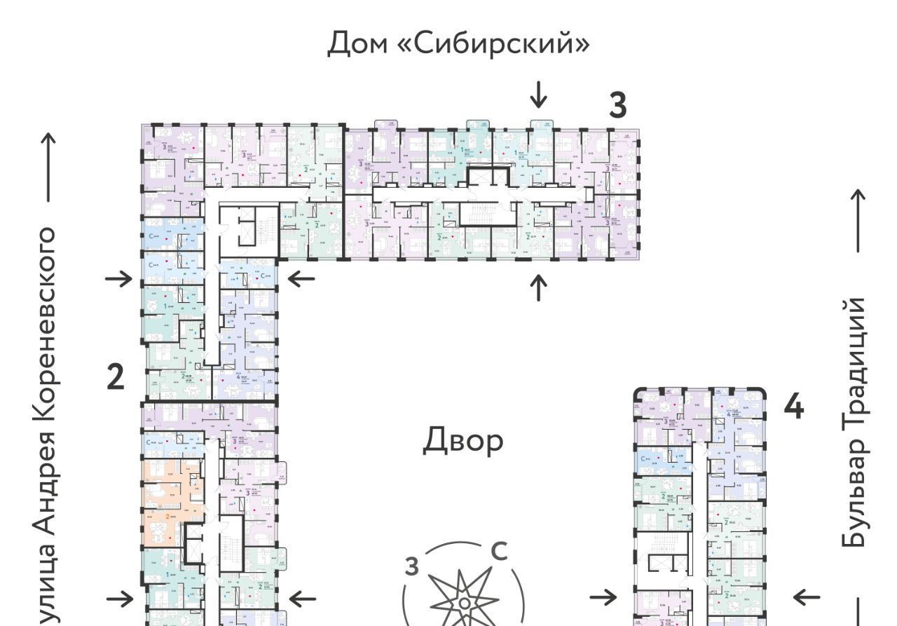 квартира г Тюмень р-н Калининский ул Андрея Кореневского 7 фото 2