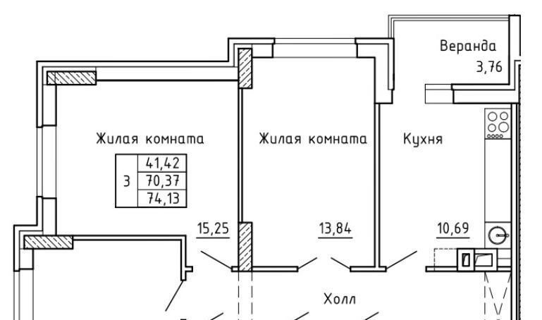 квартира г Ростов-на-Дону р-н Железнодорожный ул Магнитогорская 2а фото 1