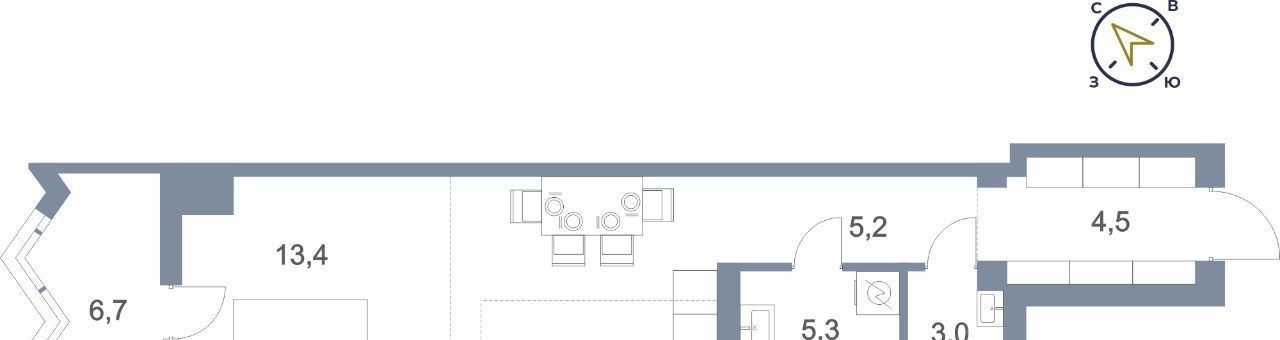 квартира г Сургут тракт Югорский 43 27А фото 2