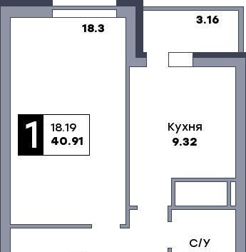 квартира г Самара р-н Промышленный ул. Г. Димитрова, блок-секция 1 фото 1