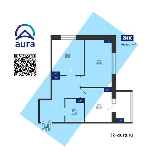 квартира г Липецк р-н Правобережный ул В.П. Газина 18 фото