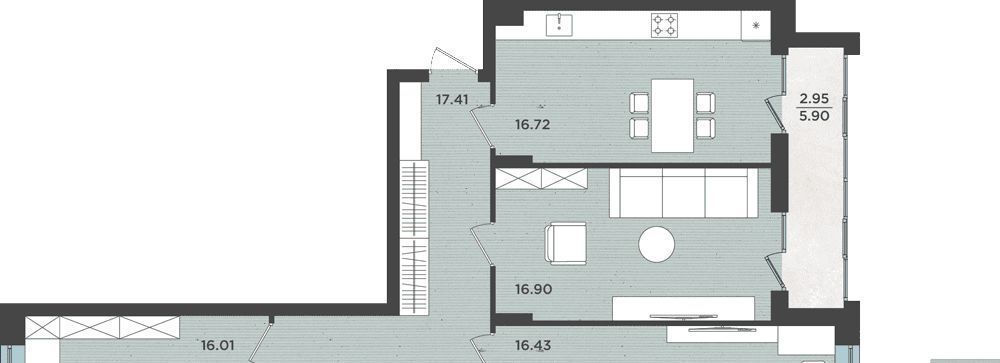 квартира г Калининград р-н Ленинградский ул Земельная 30 фото 1