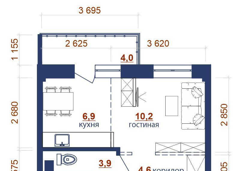 квартира г Иркутск р-н Правобережный ЖК «Художник» фото 1