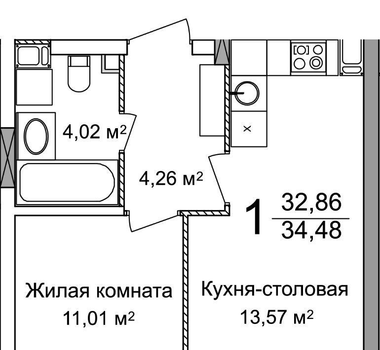 квартира г Нижний Новгород Горьковская ЖК «КМ Тимирязевский» фото 1