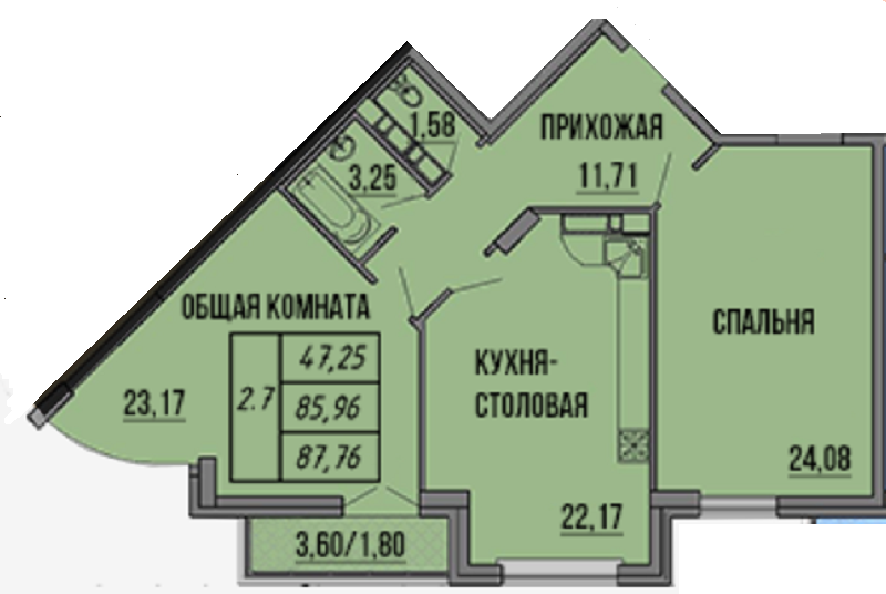 квартира г Краснодар р-н Центральный ул им. Митрофана Седина 51/1 фото 5