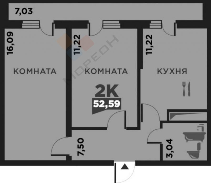 квартира г Краснодар ул Заполярная 37к/3 фото 21