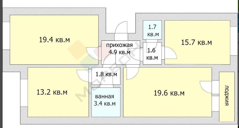 квартира г Краснодар ул им. Героя Аверкиева А.А. 10 фото 13