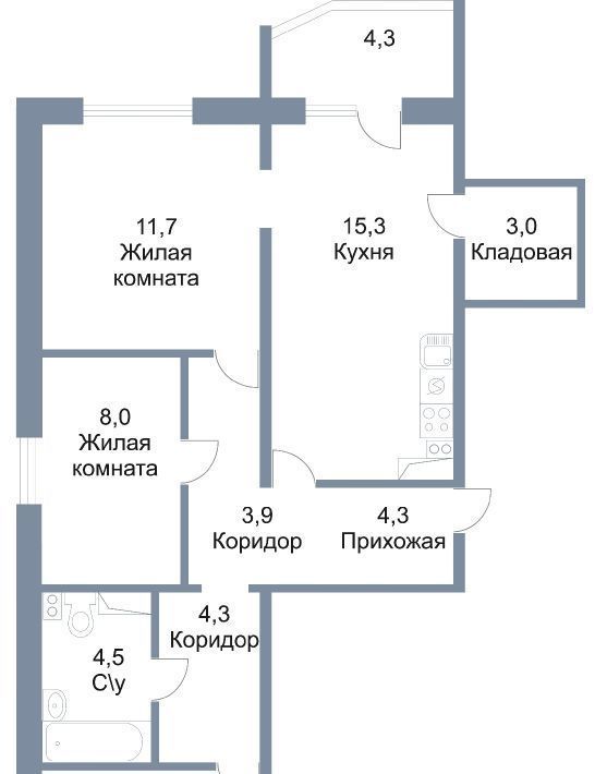 квартира г Когалым ул Степана Повха 19 фото 1