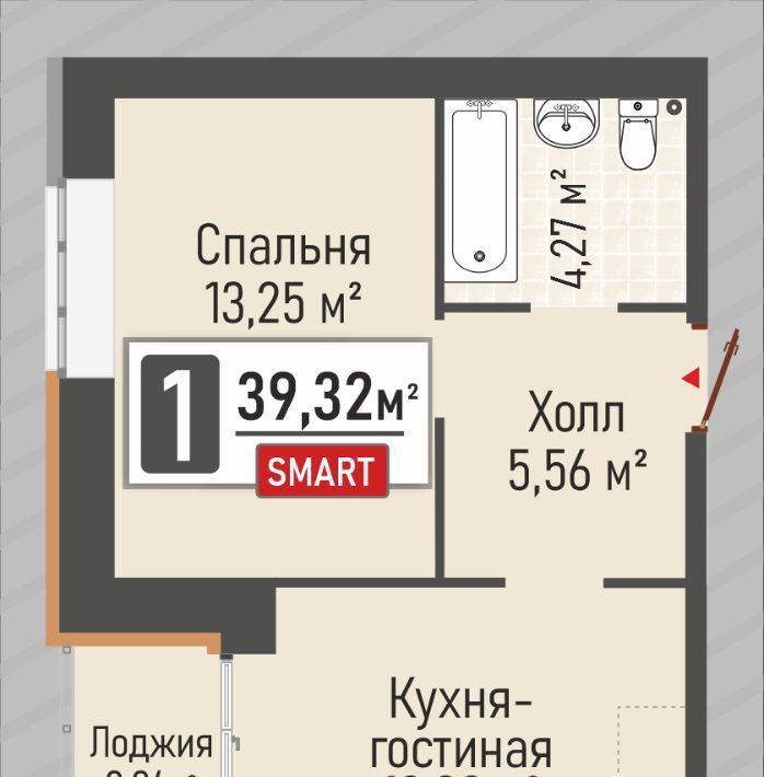 квартира р-н Рыбновский г Рыбное ЖК «Мега» жилой квартал фото 3