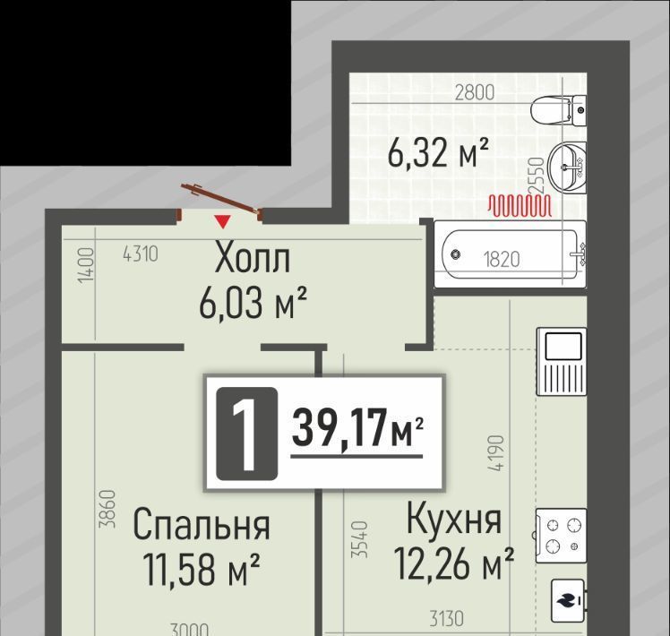 квартира р-н Рыбновский г Рыбное ЖК «Мега» жилой квартал фото 3