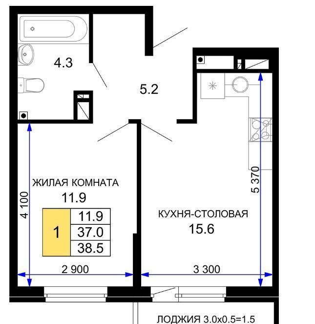 квартира г Краснодар р-н Прикубанский ул им. лётчика Позднякова 2 корп. 8 фото 2