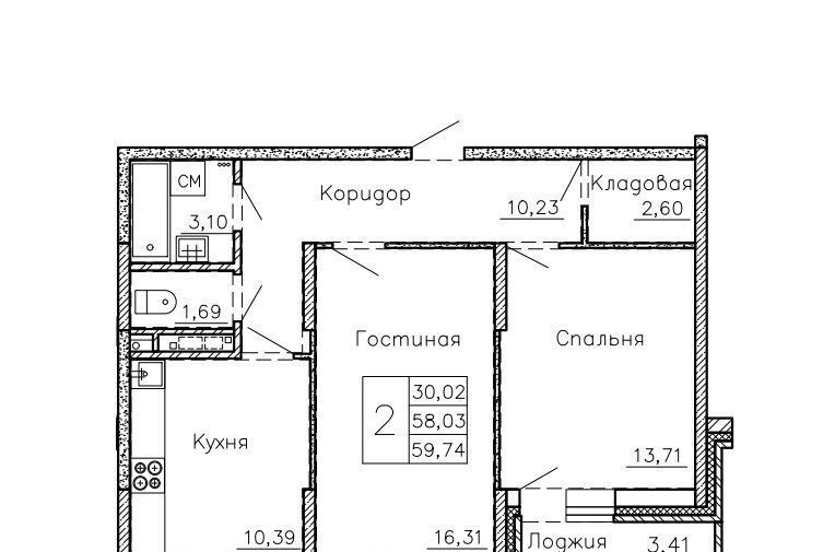 квартира р-н Семилукский г Семилуки ул Чайковского 7/1 фото 1