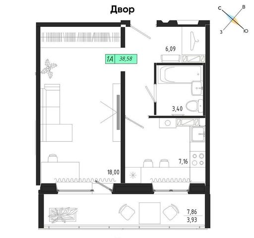 квартира г Томск р-н Октябрьский тракт Иркутский 185 стр. Б фото