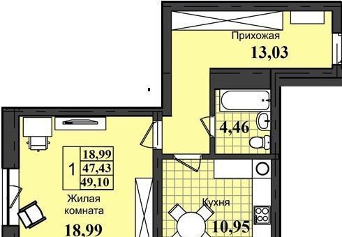квартира г Оренбург р-н Ленинский ул Ильи Глазунова 18 фото 1