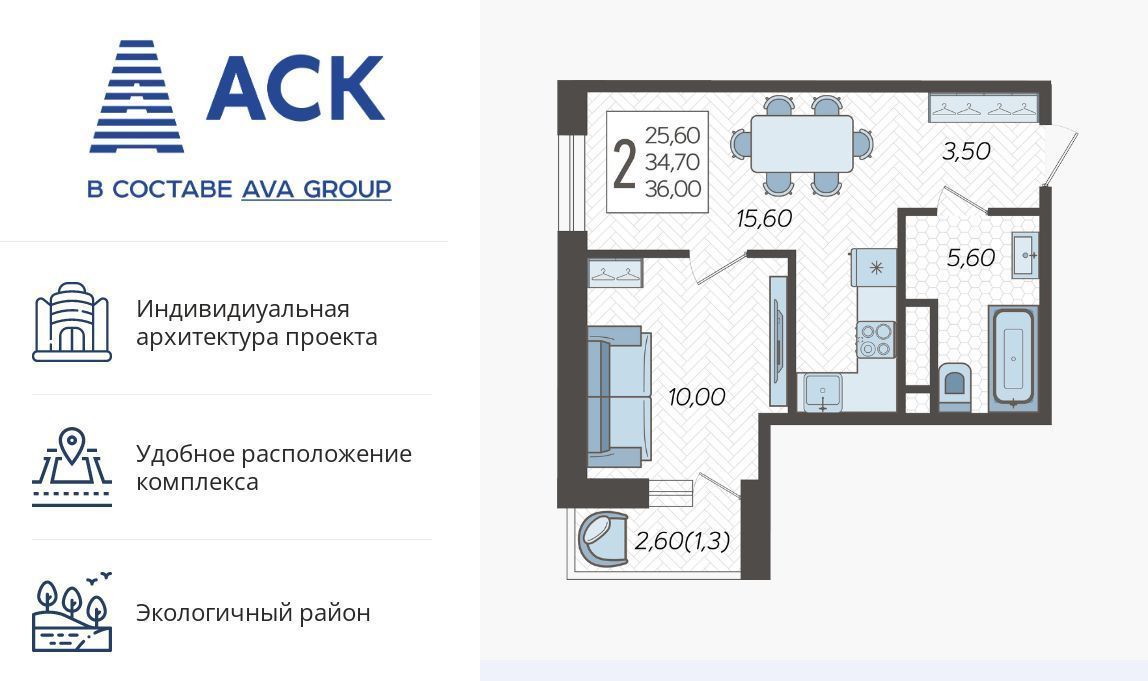 квартира г Краснодар р-н Прикубанский ул Садовое кольцо ЖК «Зеленодар» фото 1