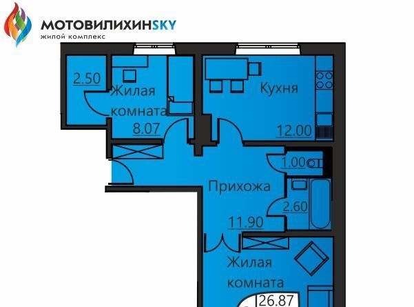 квартира г Пермь р-н Мотовилихинский ул Гашкова 51 фото 1