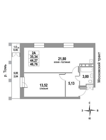 квартира г Томск р-н Кировский тракт Московский 4 д. 109Б фото