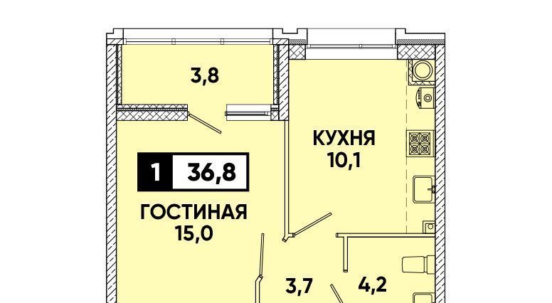 квартира г Ставрополь р-н Промышленный пр-кт Российский 13/3 фото 1