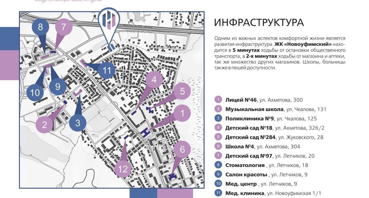 квартира г Уфа р-н Ленинский Затон ул Икская 15 ЖК «Новоуфимский» фото 13