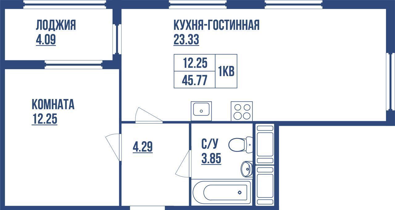 квартира г Санкт-Петербург метро Комендантский Проспект пр-кт Комендантский фото 2