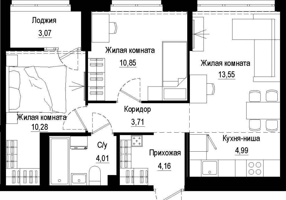 квартира г Екатеринбург р-н Чкаловский Ботаническая ул Лучистая 8 ЖК «Солнечный» фото 1