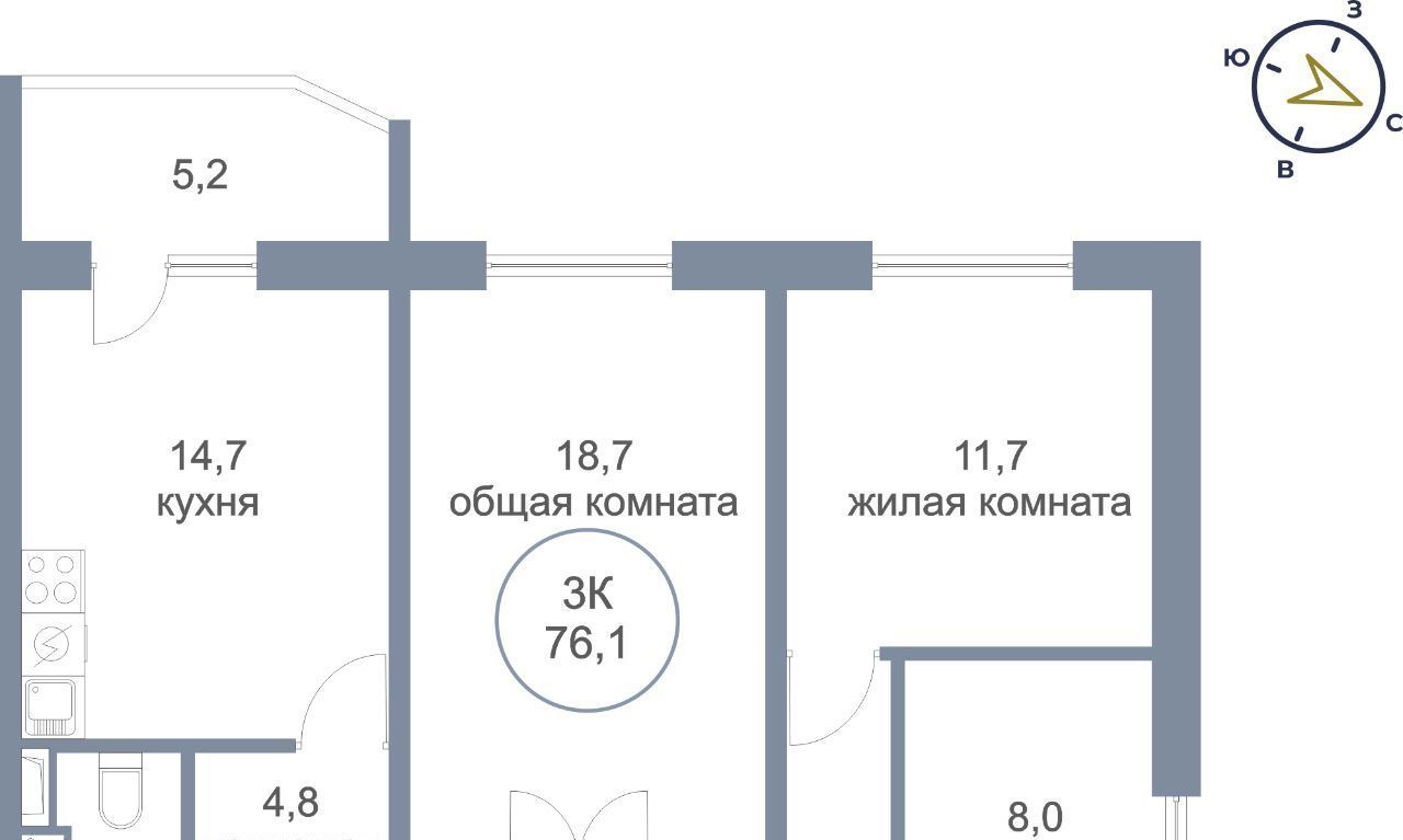 квартира г Сургут ул Сосновая 65 фото 1